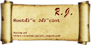 Rostás Jácint névjegykártya